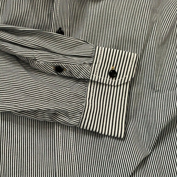 Buffalo David Bitton Shirt Men XL Long Sleeve Striped Regular Fit Cotton - Picture 4 of 12
